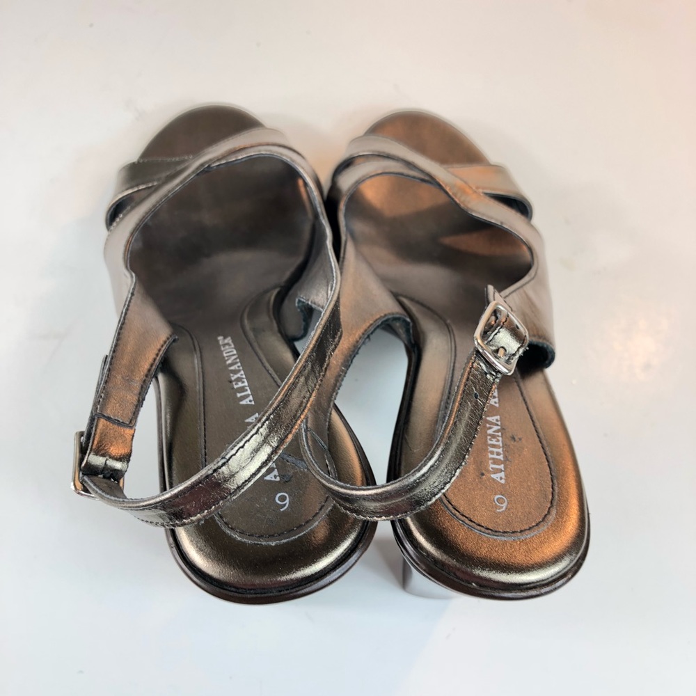Athena Alexander Metallic Sandals Size 6 (#10) - Picture 3 of 8